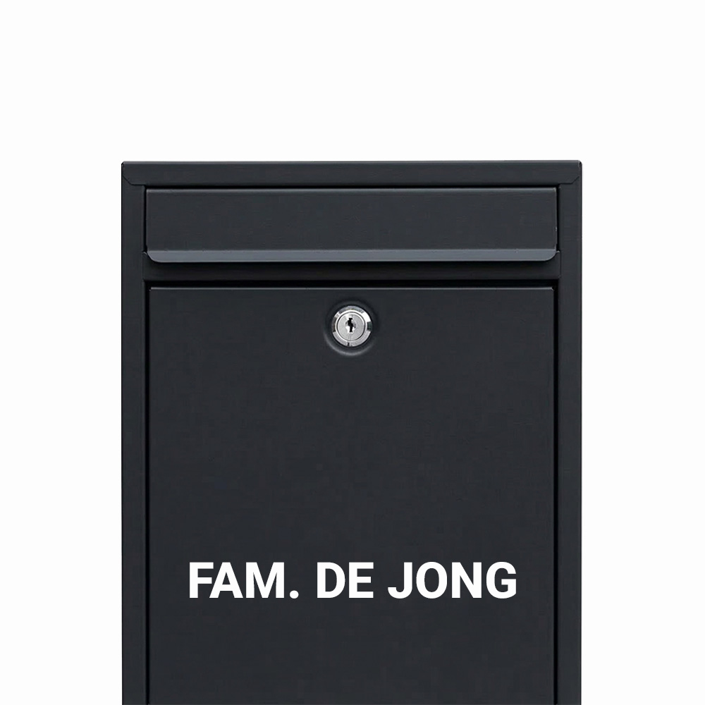 Brievenbus sticker met eigen naam