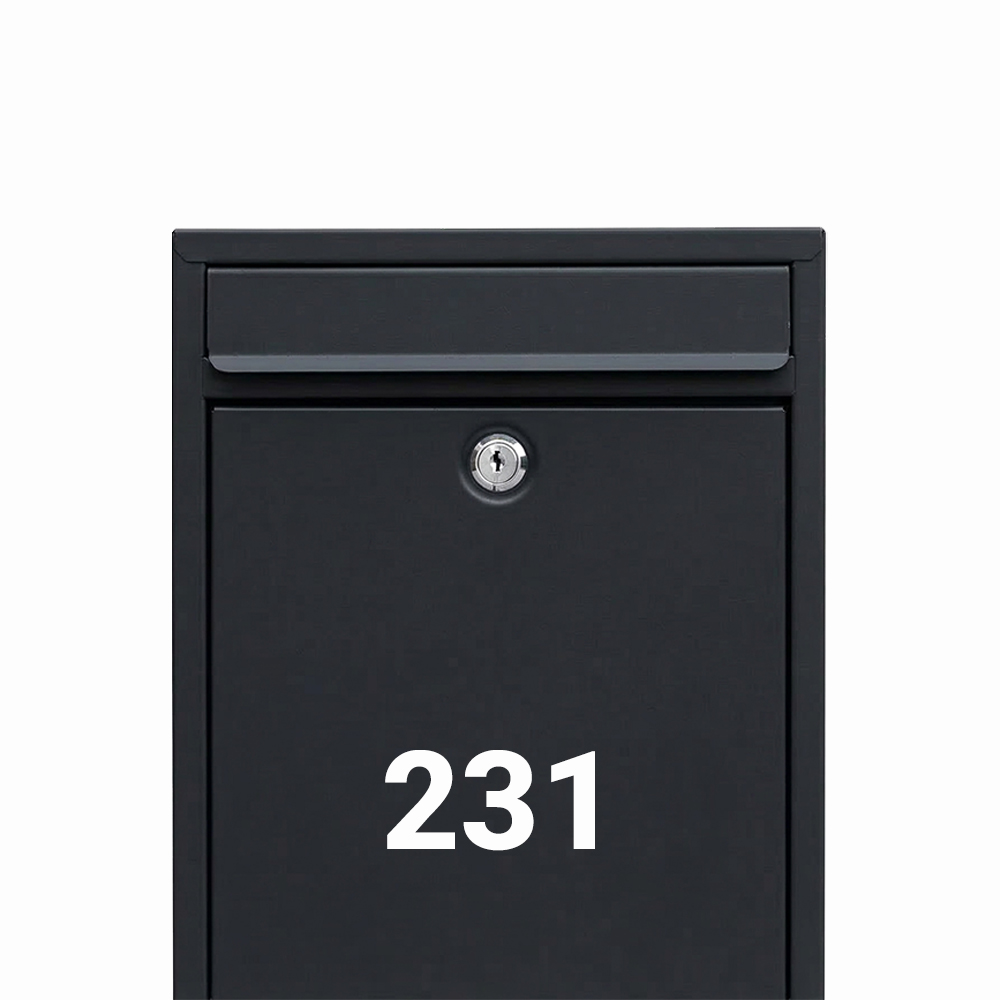 Brievenbus sticker met eigen huisnummer