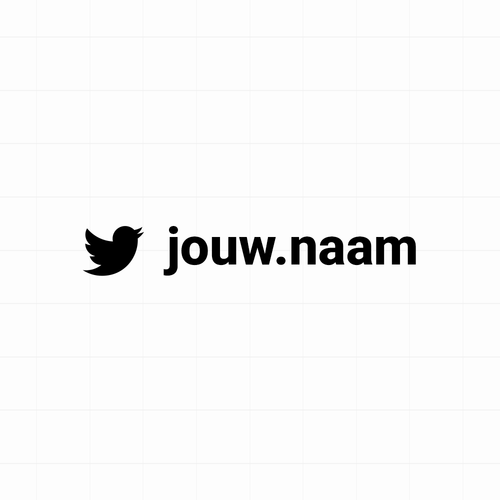 Twitter - Sticker met eigen naam
