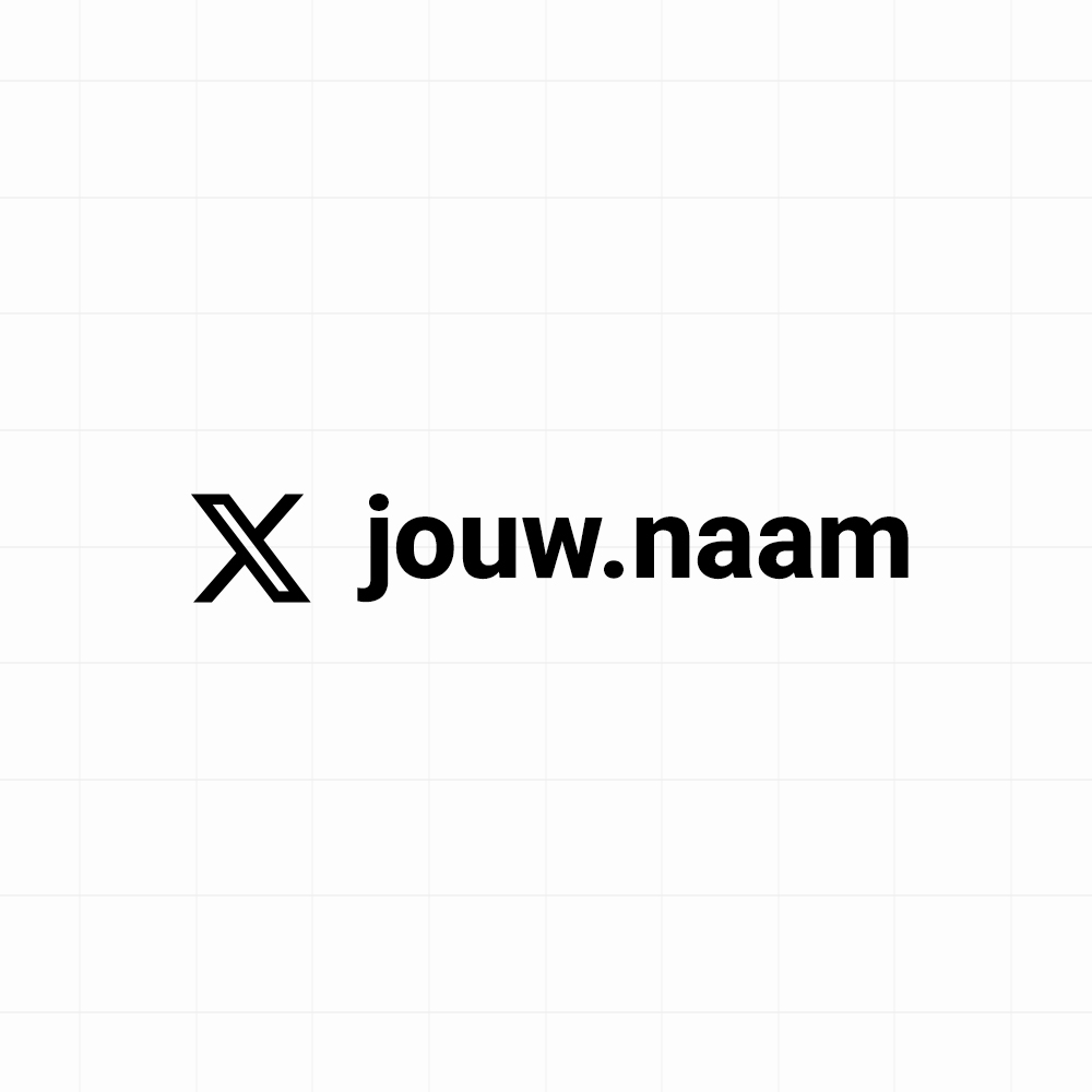 X - Sticker met eigen naam