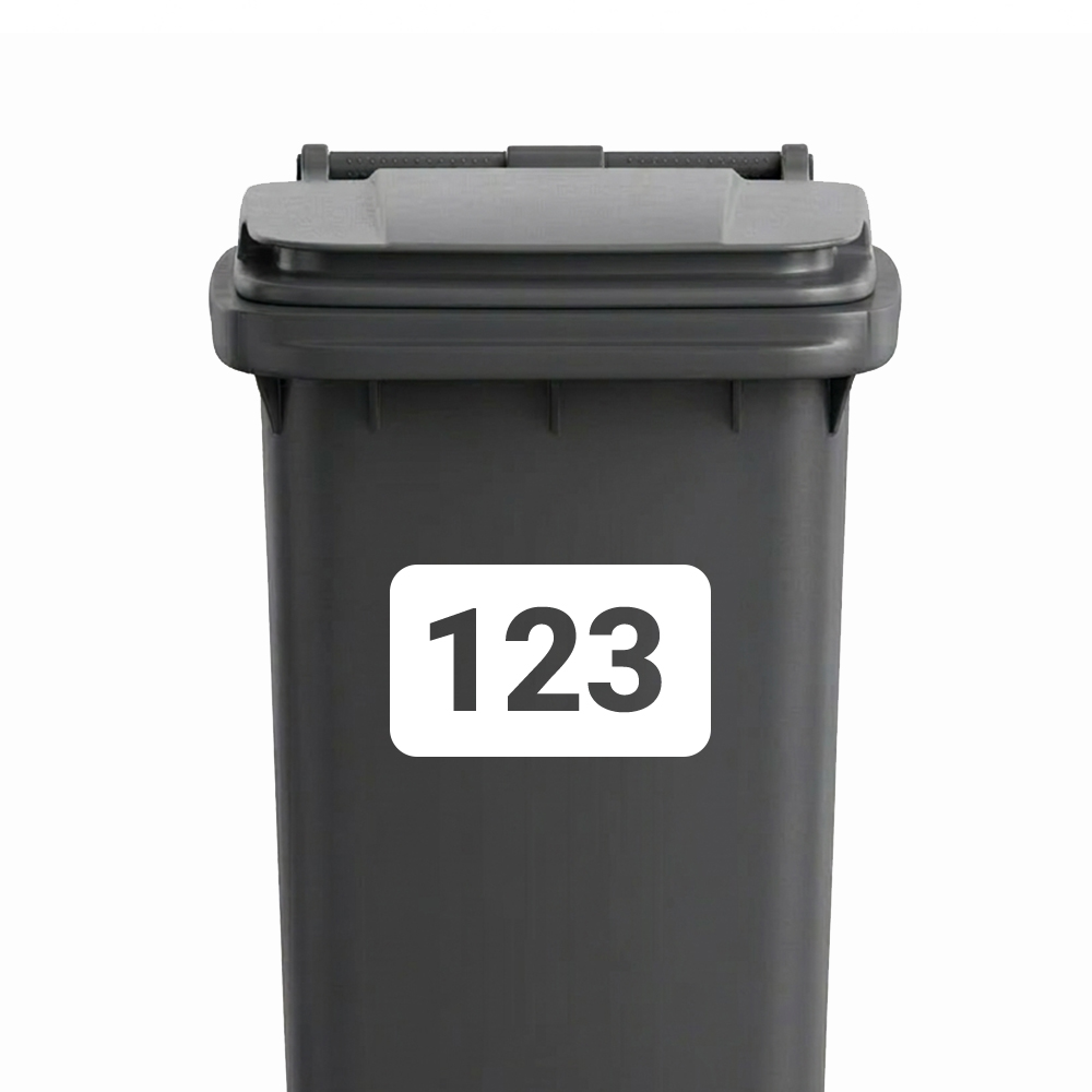 Huisnummer Vierkant - Container / Kliko sticker