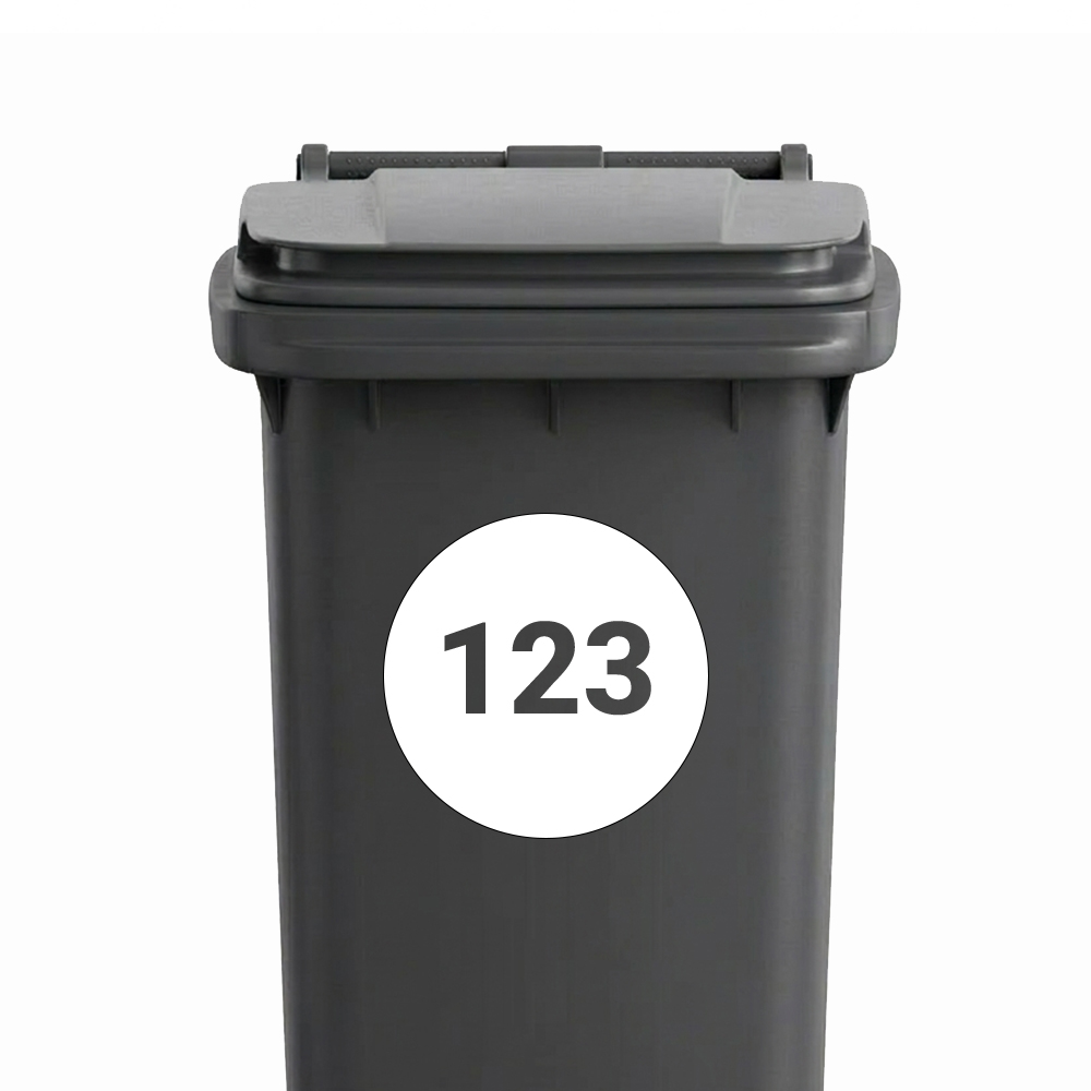Huisnummer Rond - Container / Kliko sticker
