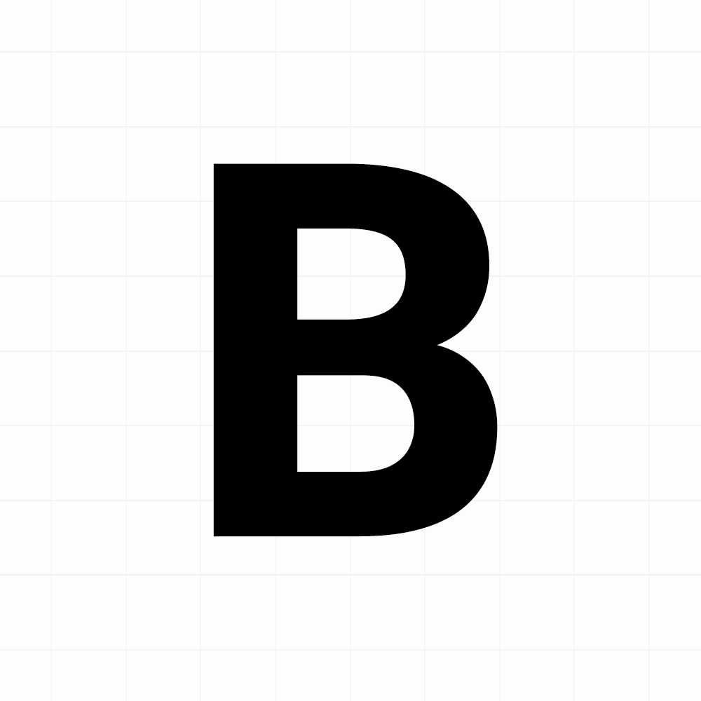 Letter sticker: B - Losse plakletter