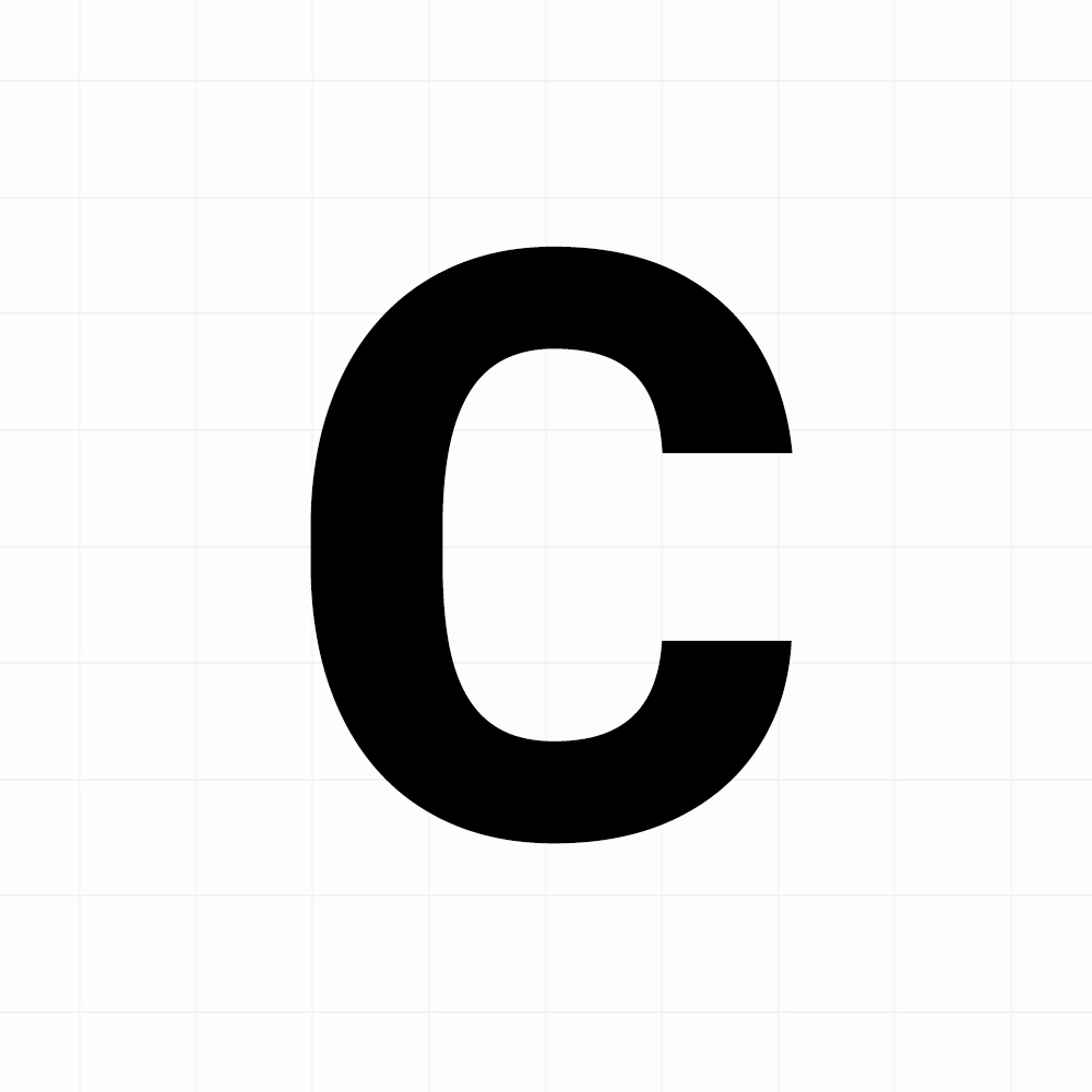 Letter sticker: C - Losse plakletter