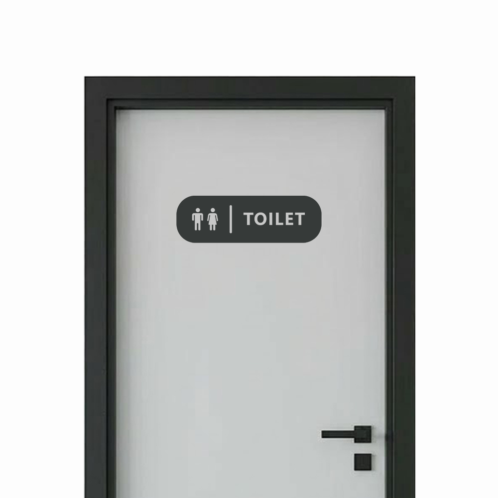 Toilet deursticker - Dames en heren toilet