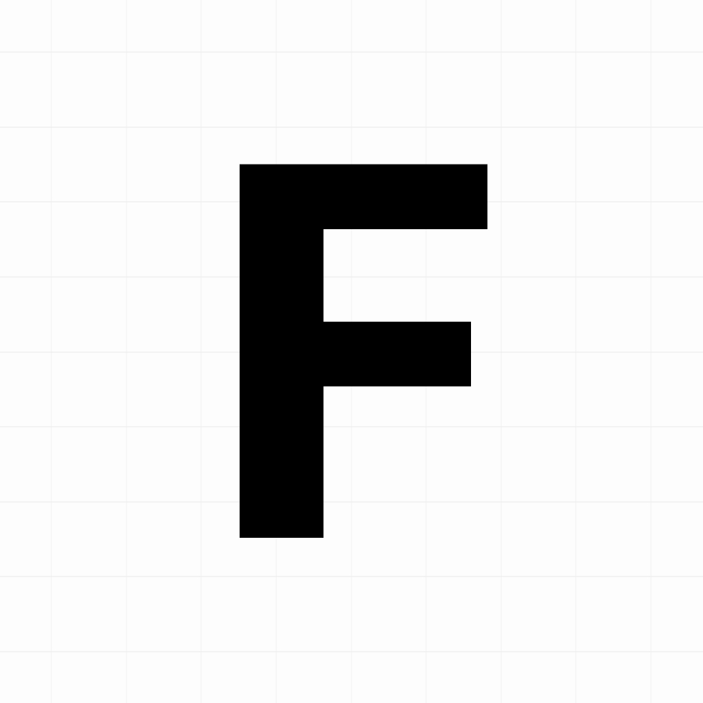 Letter sticker: F - Losse plakletter