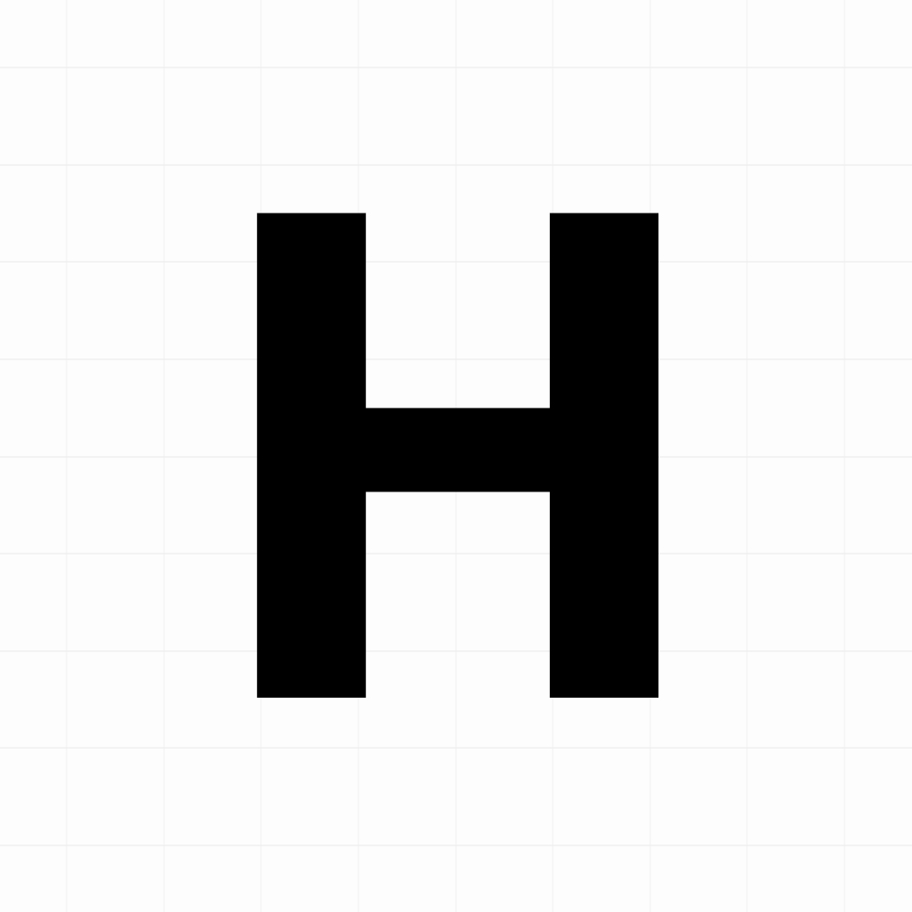 Letter sticker: H - Losse plakletter