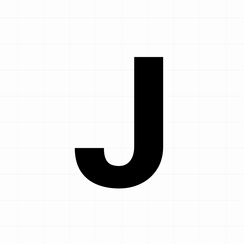 Letter sticker: J - Losse plakletter