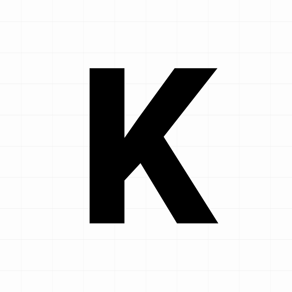 Letter sticker: K - Losse plakletter