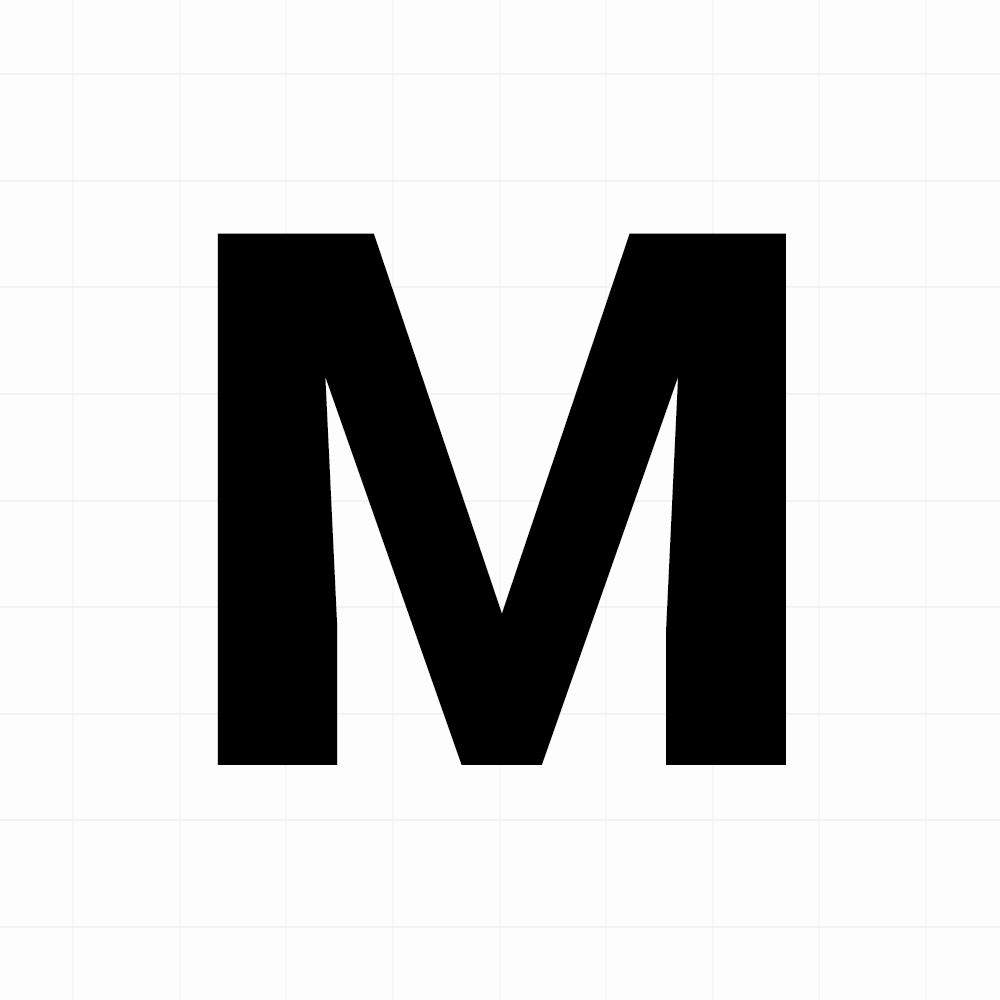 Letter sticker: M - Losse plakletter