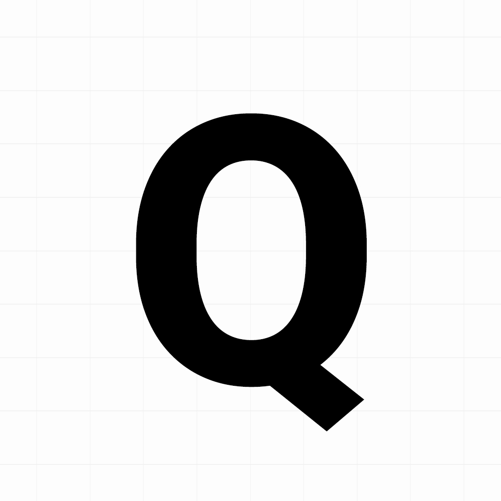 Letter sticker: Q - Losse plakletter