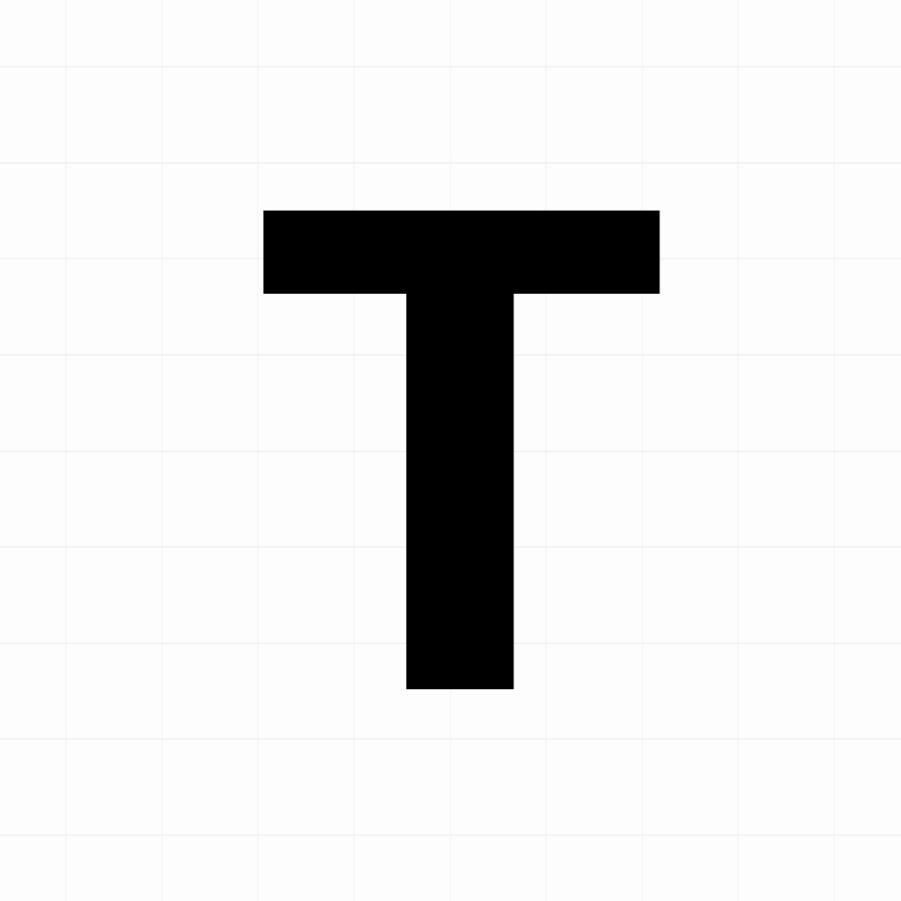 Letter sticker: T - Losse plakletter