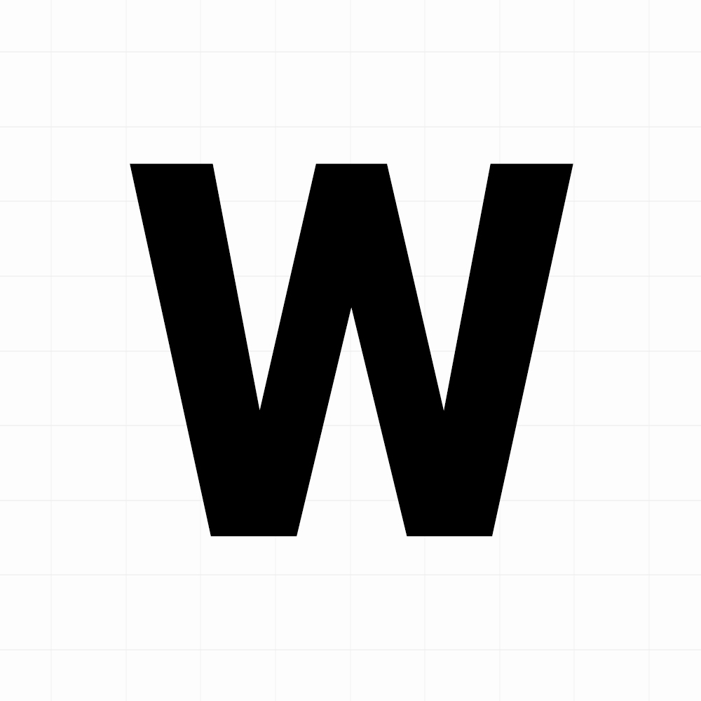Letter sticker: W - Losse plakletter
