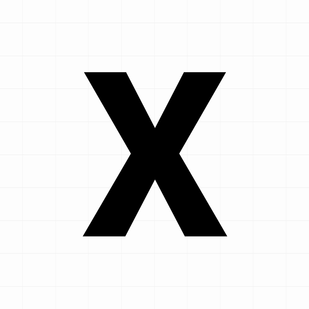 Letter sticker: X - Losse plakletter