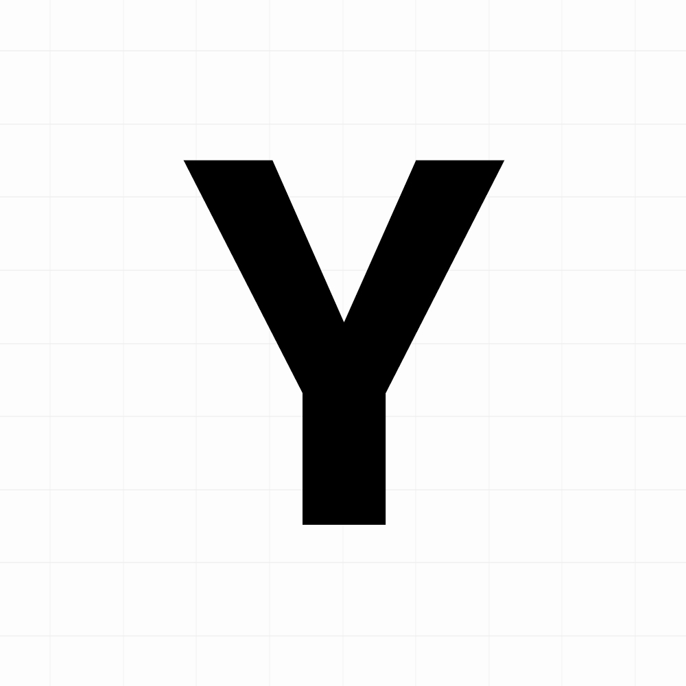 Letter sticker: Y - Losse plakletter