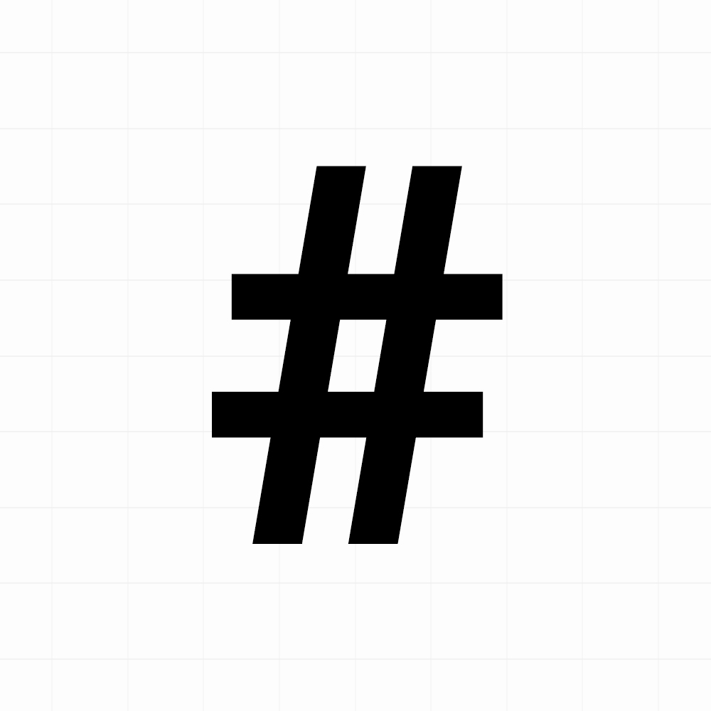 Hashtag sticker - Losse plakletter