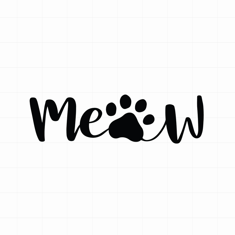 Meow paw sticker - Leuke kattensticker