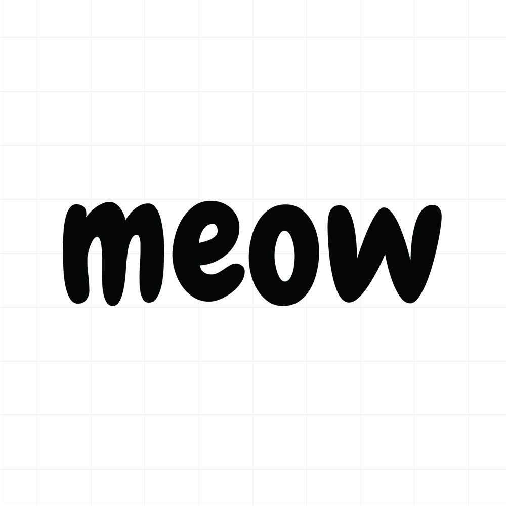 Meow sticker - Leuke kattensticker