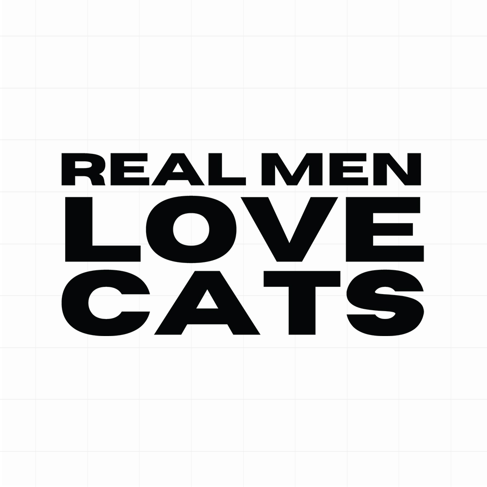 Real man love cats sticker - Leuke kattensticker