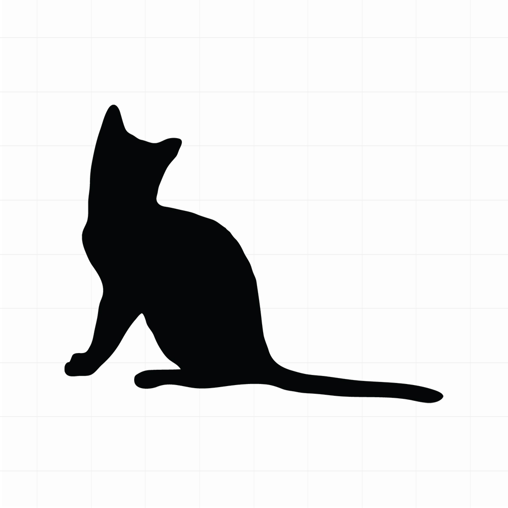 Kat silhouette sticker - Leuke kattensticker