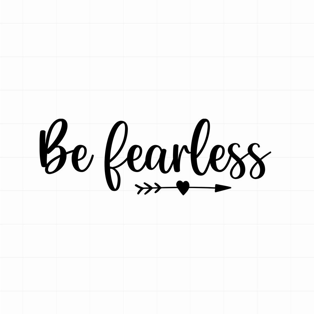 Be fearless sticker - Leuke (auto)spiegel motivatie sticker