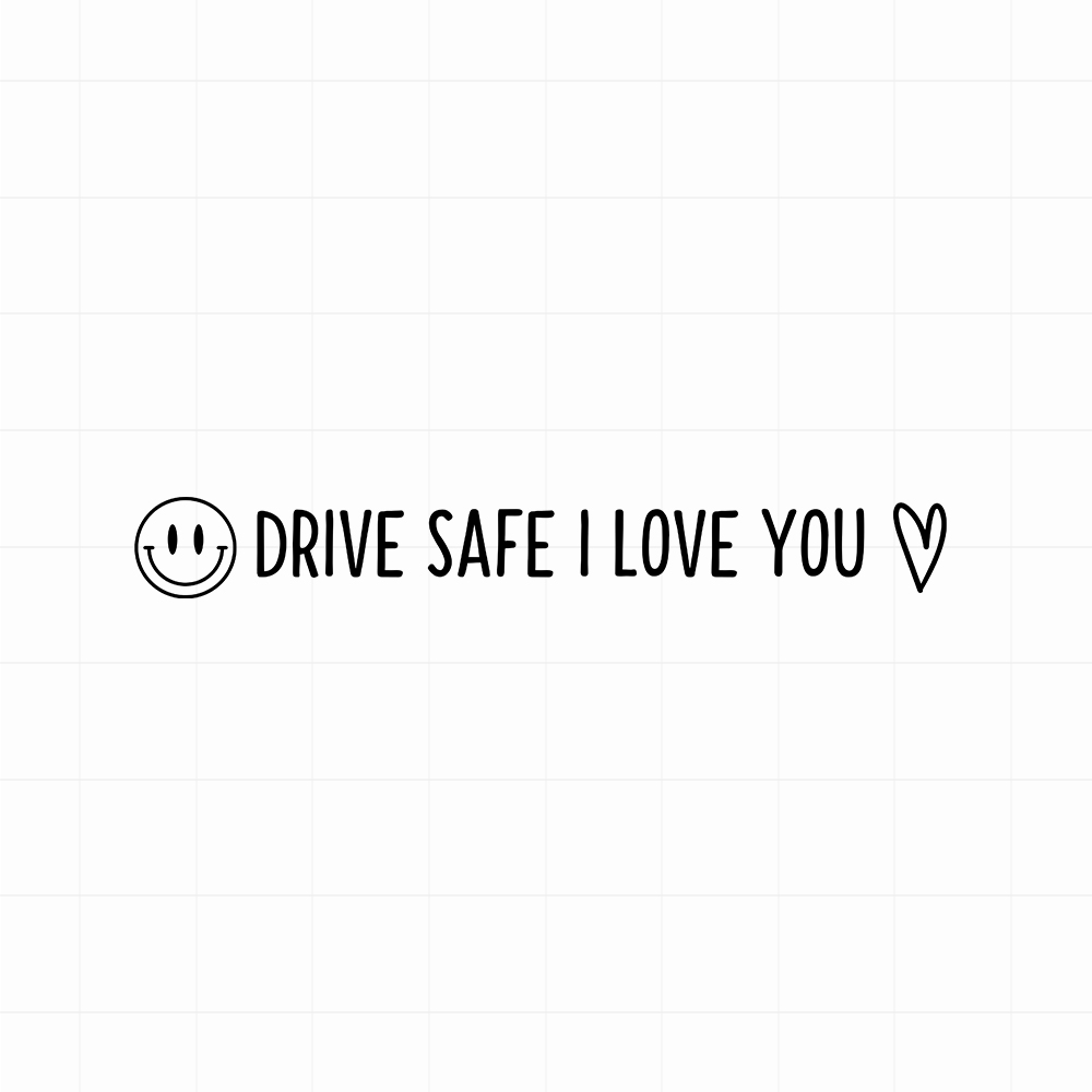 Drive save I love you sticker - Leuke autospiegel sticker