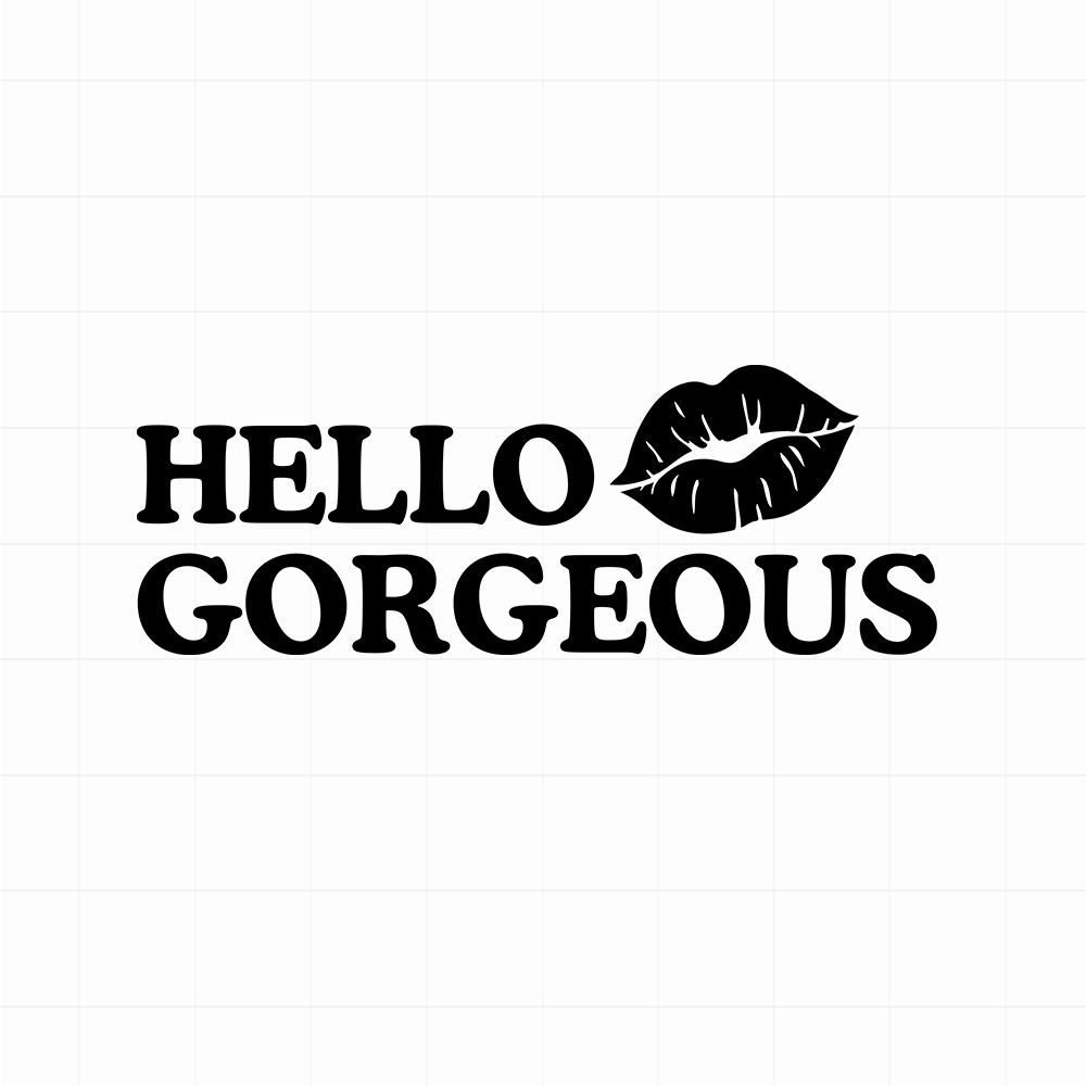Hello gorgeous - Leuke (auto)spiegel motivatie sticker