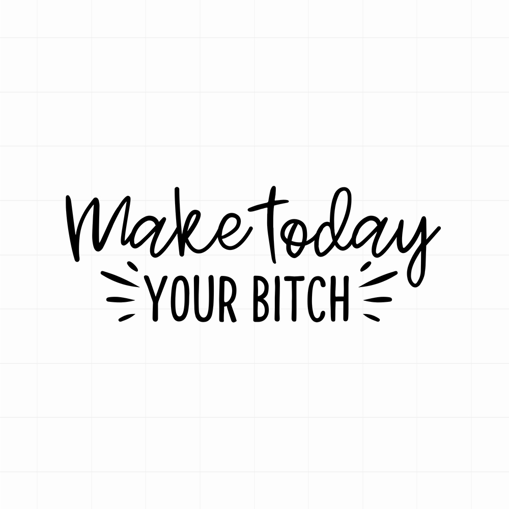 Make today your b*tch sticker - Leuke (auto)spiegel motivatie sticker
