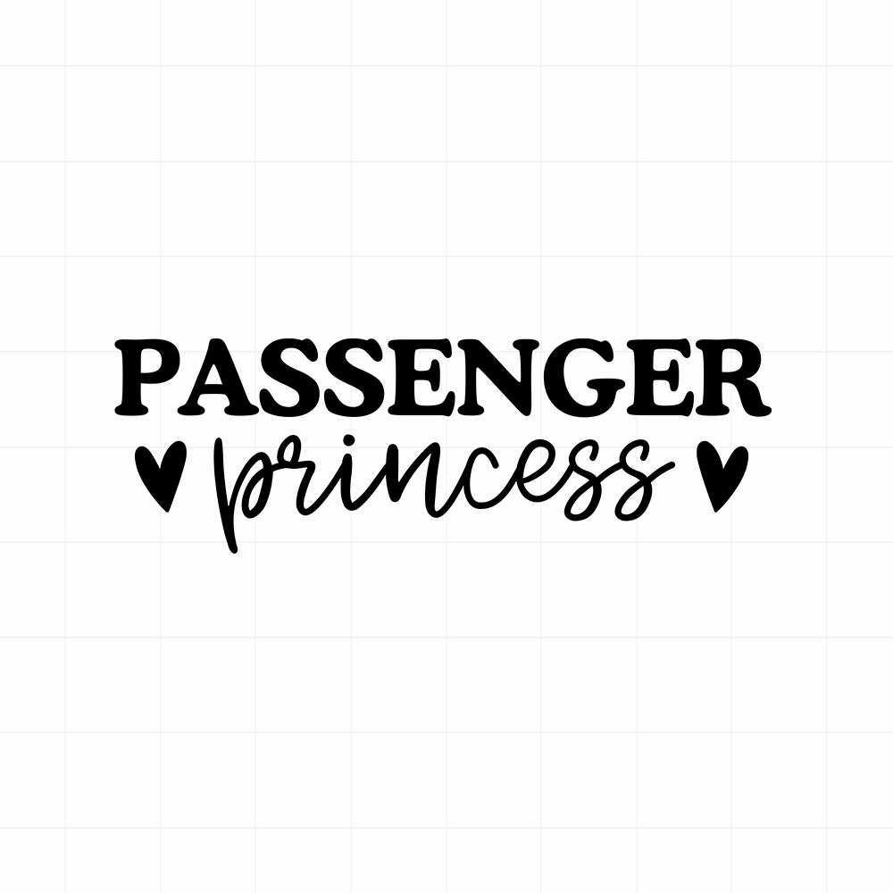 Passenger princess sticker - Leuke autospiegel sticker