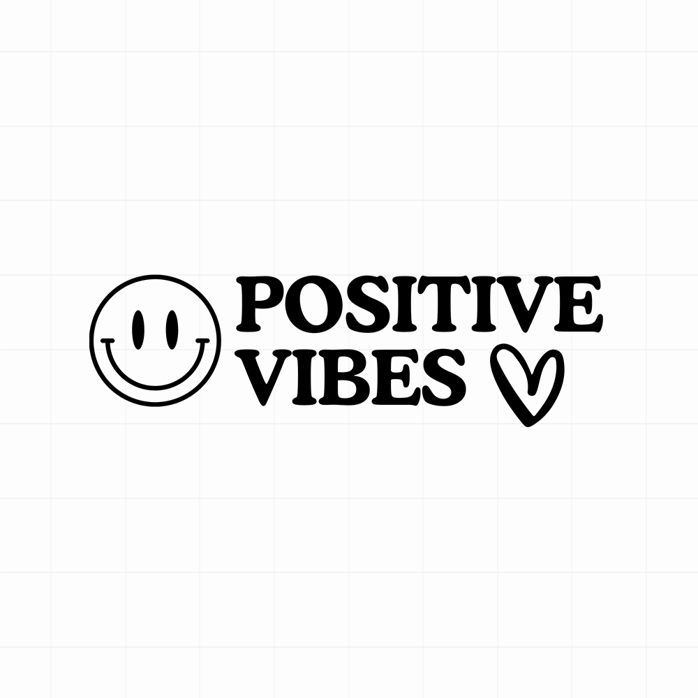 Positive vibes sticker - Leuke (auto)spiegel motivatie sticker