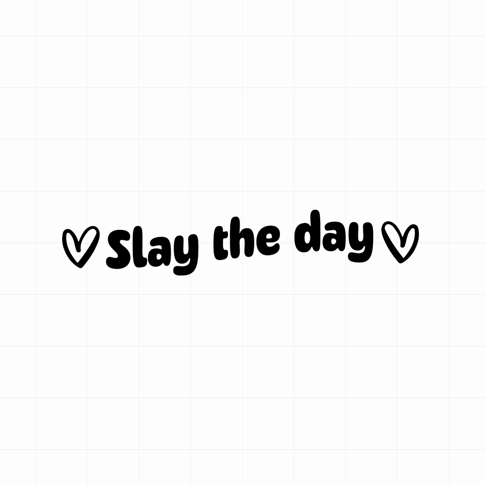 Slay the day sticker - Leuke (auto)spiegel motivatie sticker