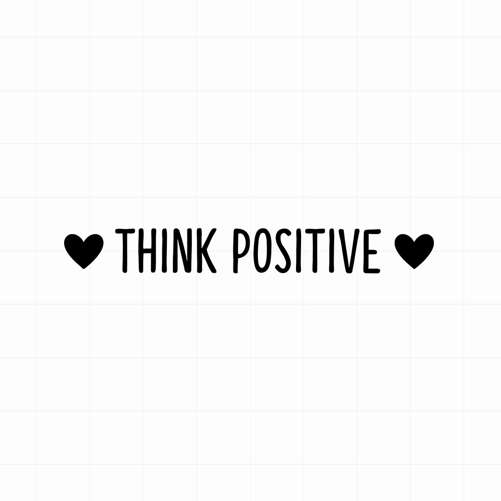 Think positive sticker - Leuke (auto)spiegel motivatie sticker