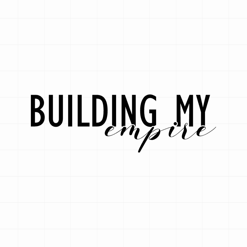 Building my empire - Motivatie sticker