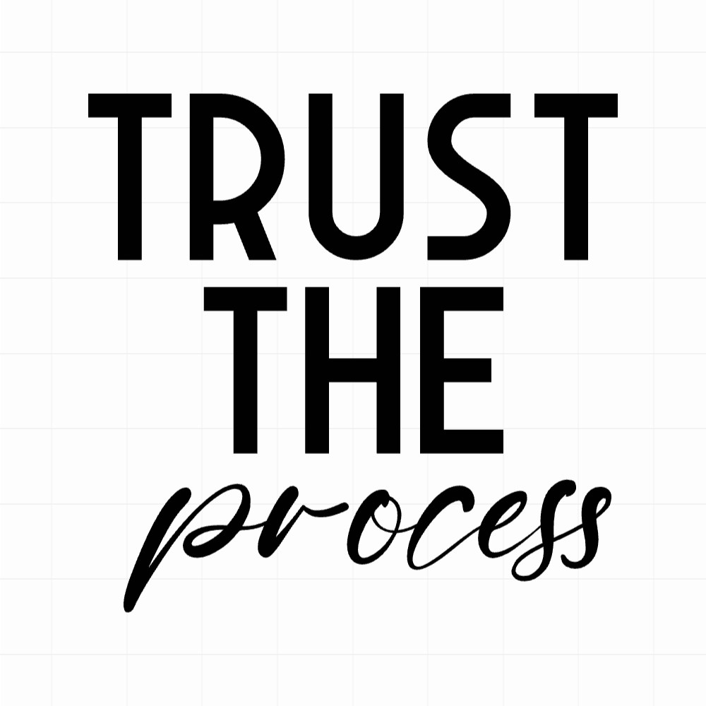 Trust the process - Motivatie sticker