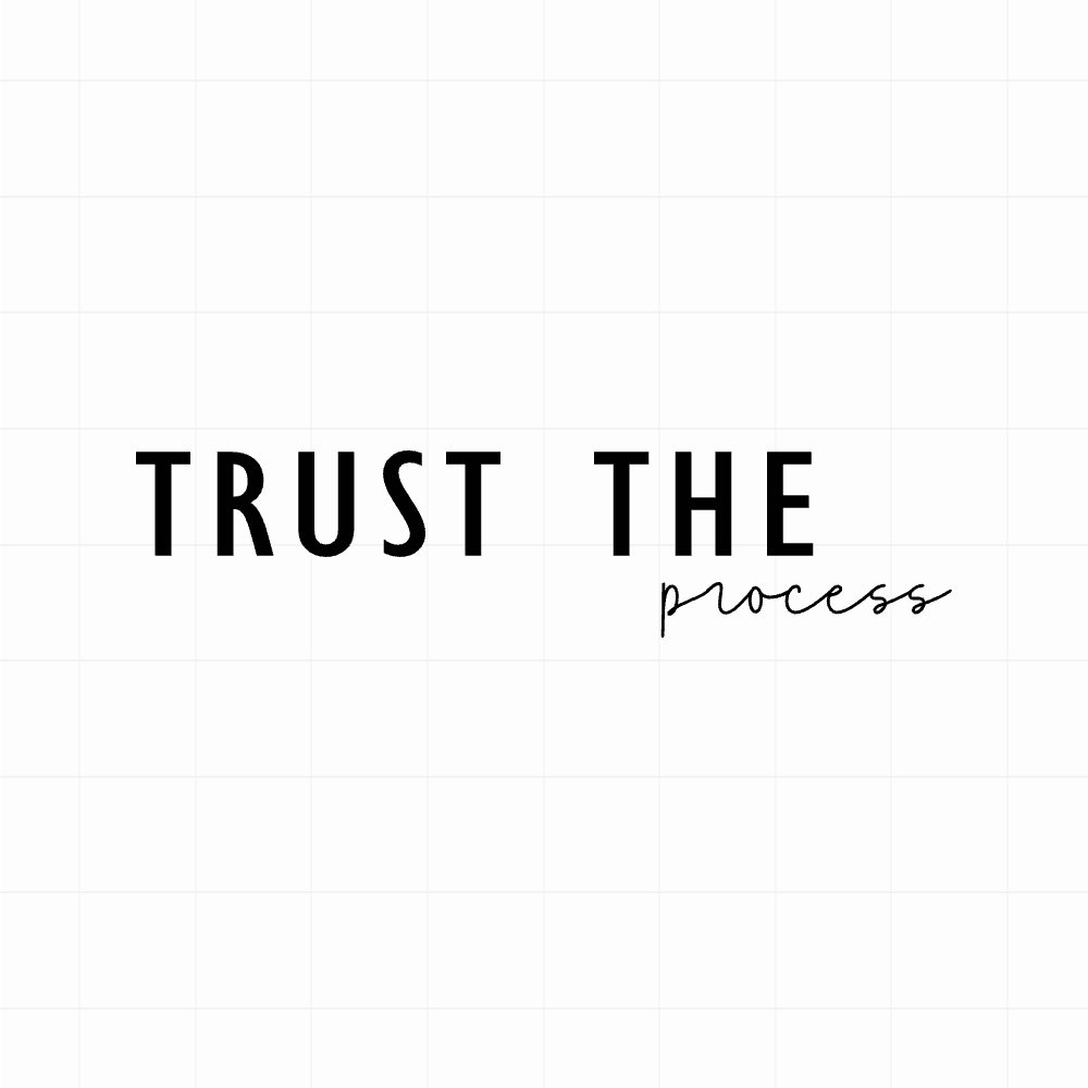 Trust the process 2 - Motivatie sticker