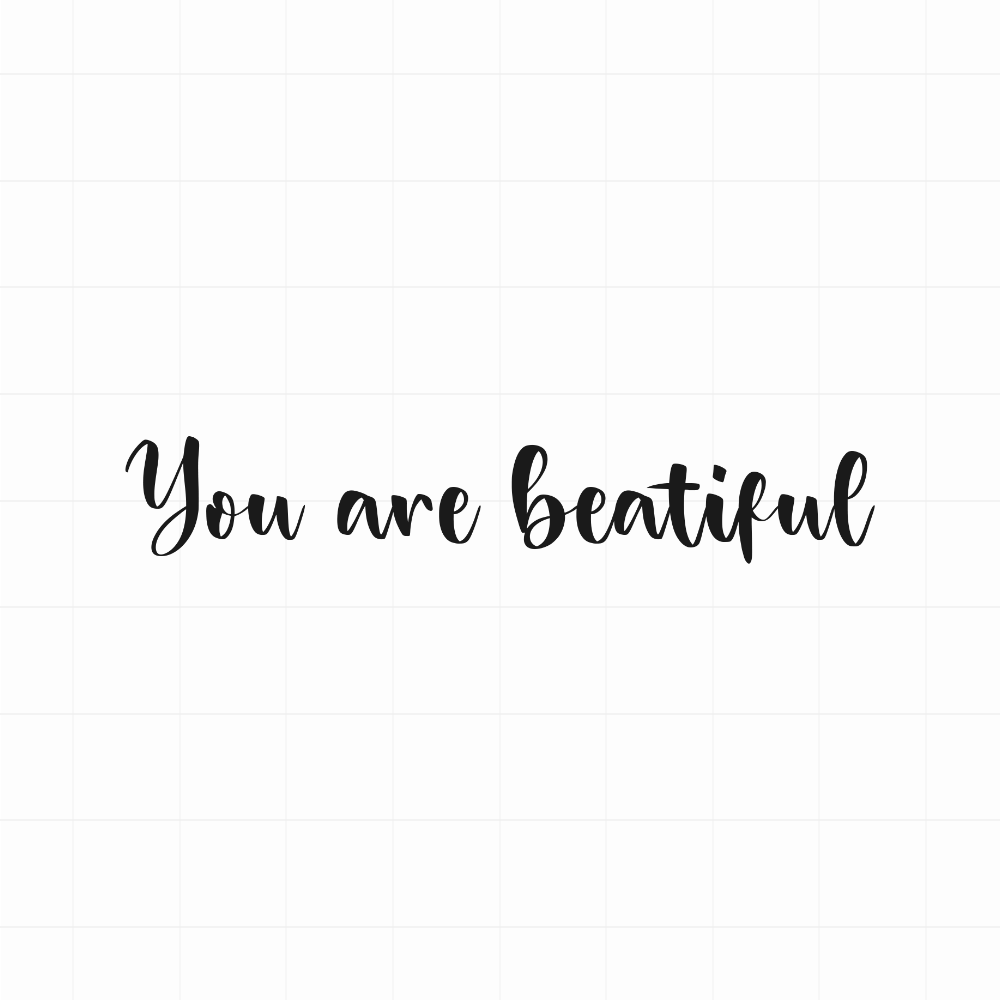 You are beatiful - Leuke (auto)spiegel motivatie sticker