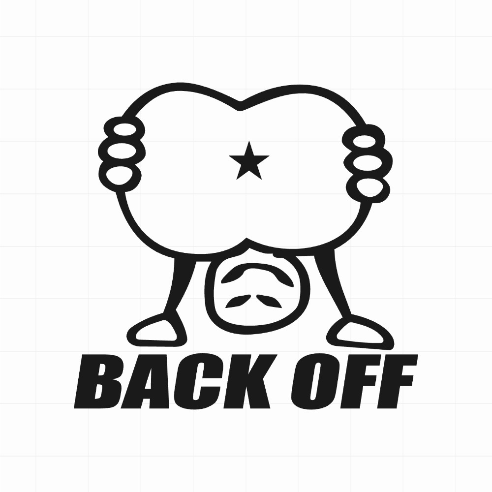 Back Off - Leuke & grappige autosticker