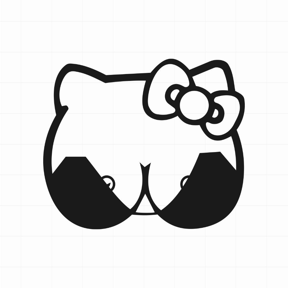 Hello Titty - Leuke & grappige autosticker