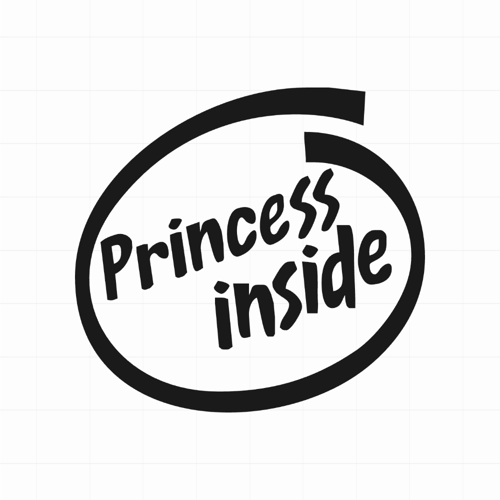 Princess inside - Leuke & grappige autosticker