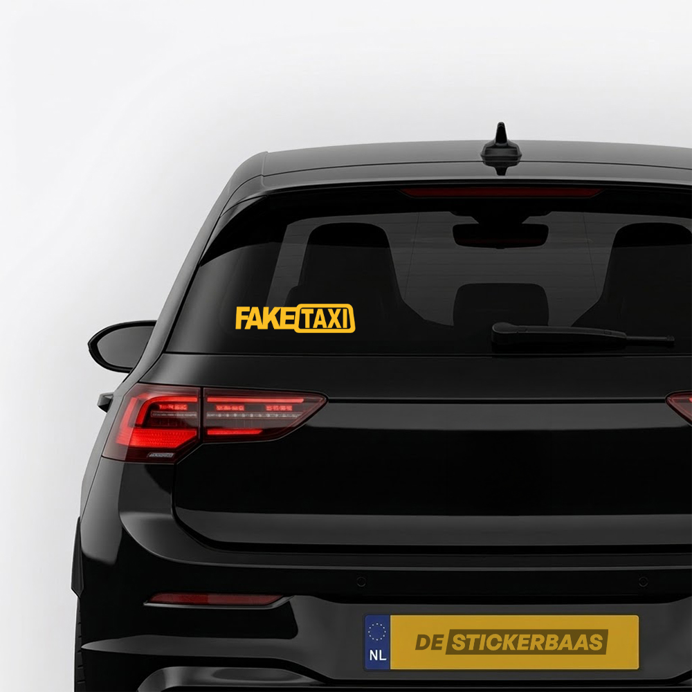 Faketaxi - Leuke & grappige autosticker - afbeelding 2