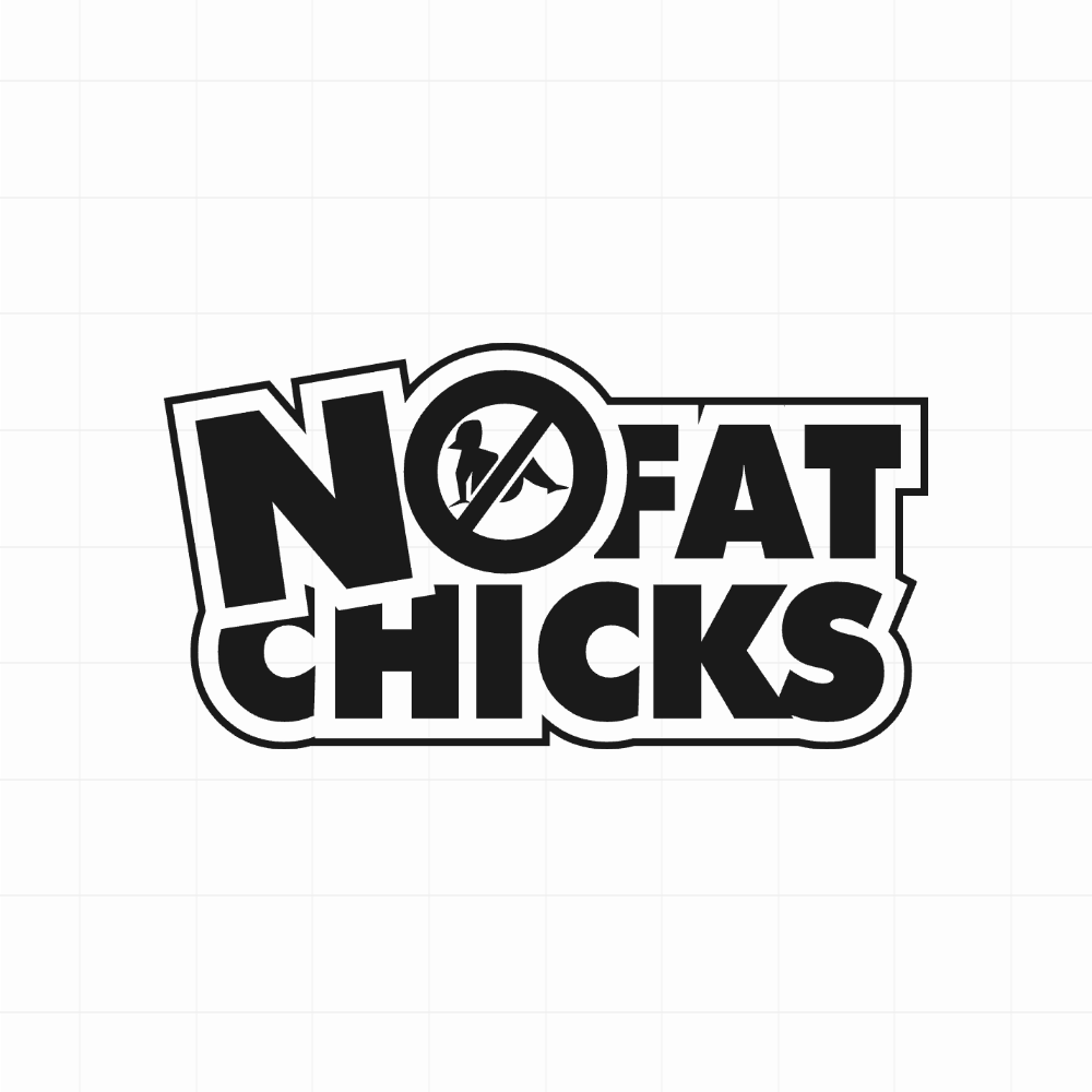 No fat chicks 2 - Leuke & grappige autosticker