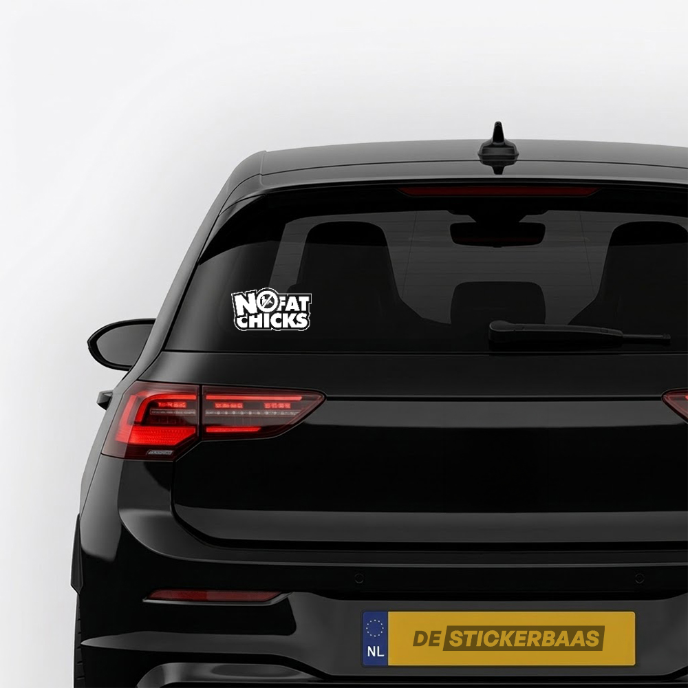 No fat chicks 2 - Leuke & grappige autosticker - afbeelding 2