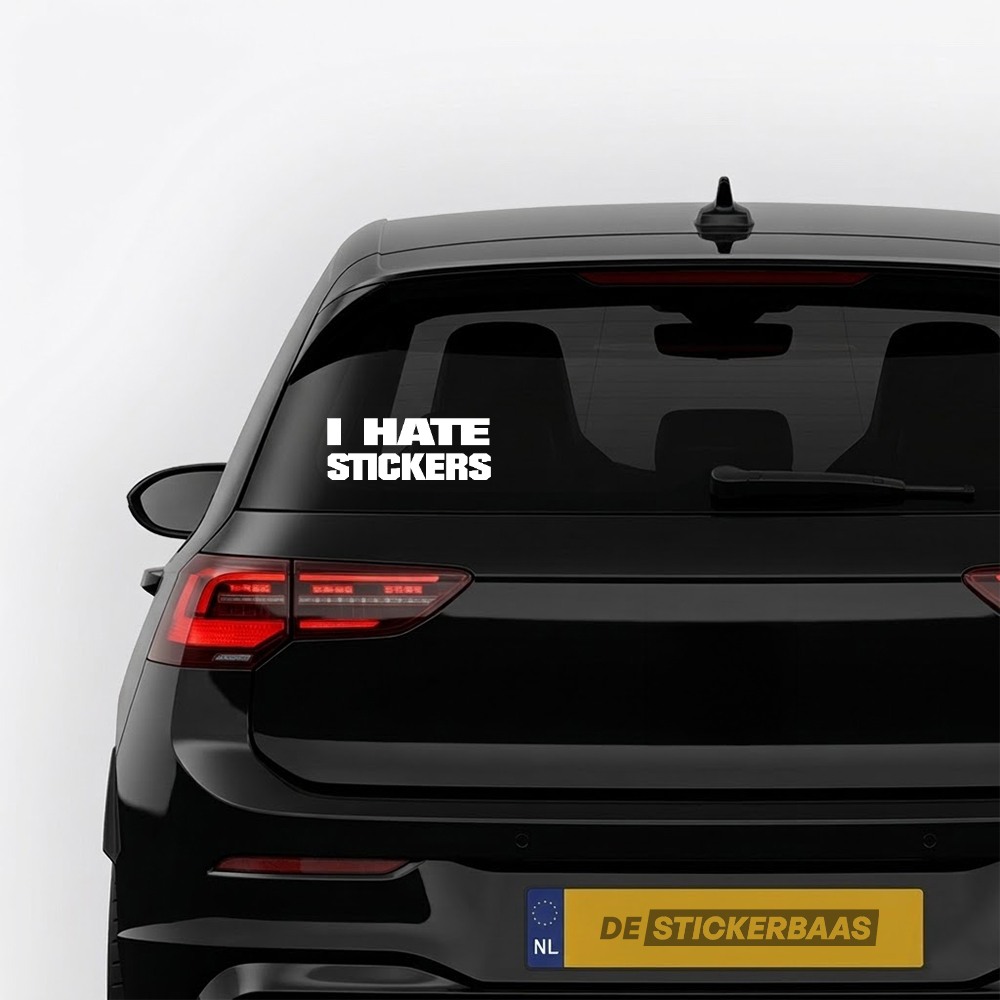 I hate stickers - Leuke & grappige autosticker - afbeelding 2