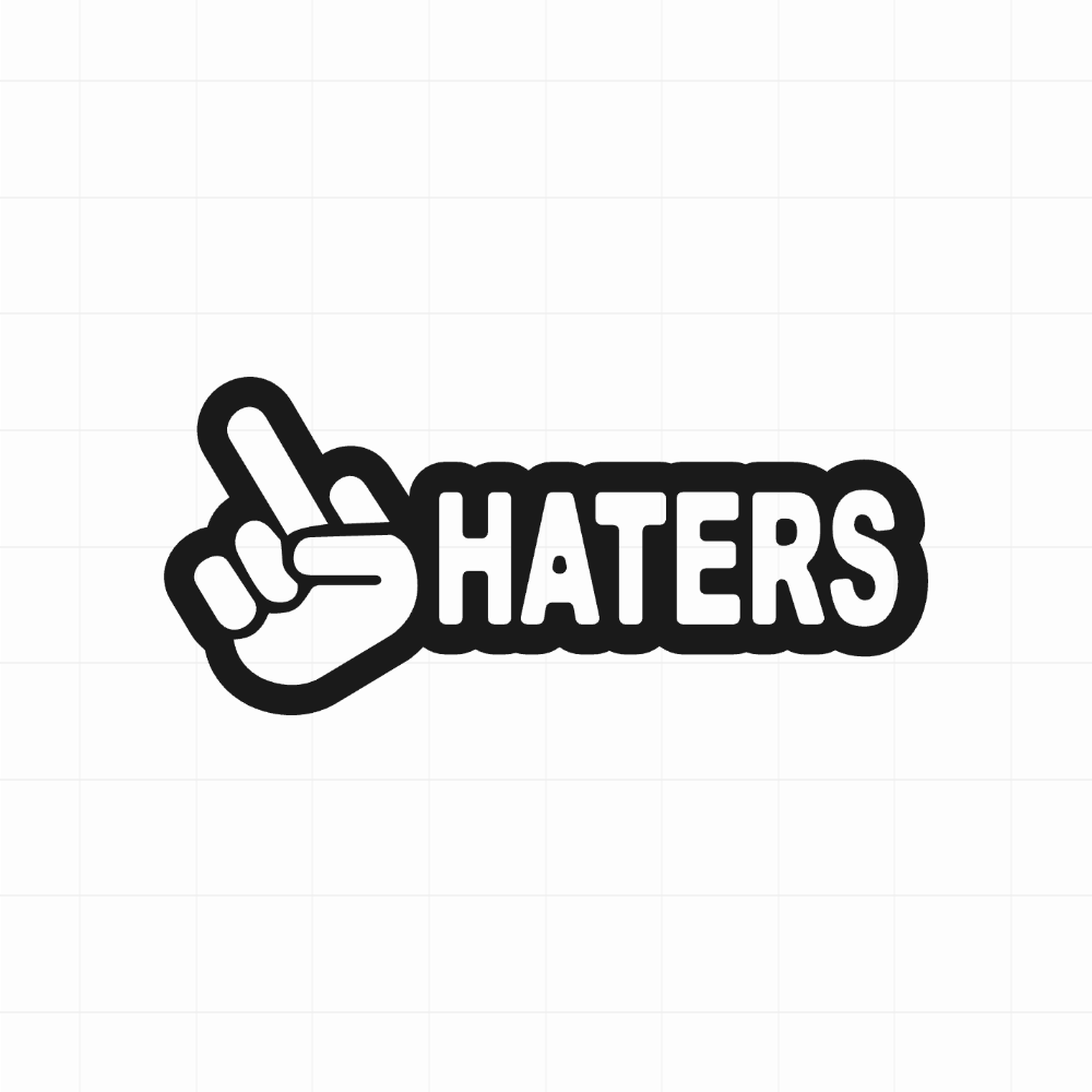 F*ck haters - Leuke & grappige autosticker