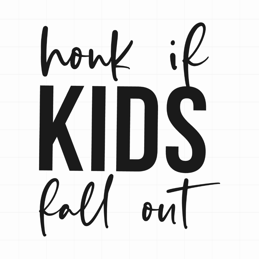 Honk if kids fall out - Leuke & grappige autosticker
