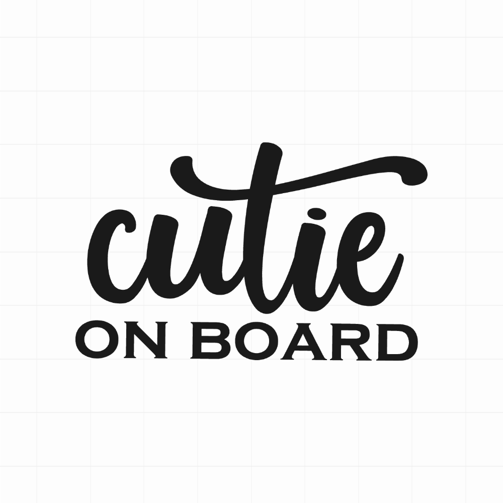 Cutie on board - Leuke & grappige autosticker